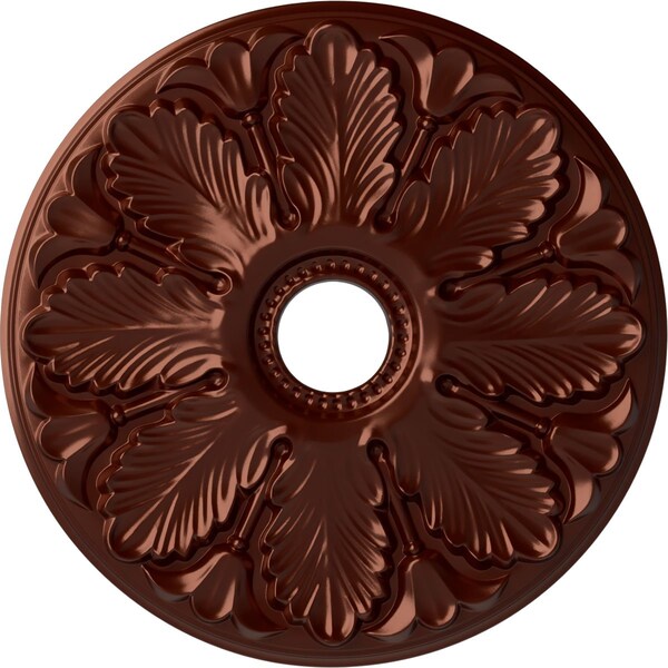 Ekena Millwork Milan Ceiling Medallion (Fits Canopies up to 4 5/8"), 24 1/2"OD x 3 1/2"ID x 1"P, Antique Copper CM24MIACS - main